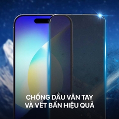 Dán Cường Lực Chống Vân Tay IPhone 15 Pro Max Mipow Kingbull Anti-Glare Premium HD