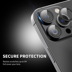 Lens Bảo Vệ Camera Dành Cho iPhone 15 Pro/15 Pro Max Mipow Kingbull TitanShield - Blue Titanium