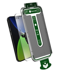 Bộ Dán + Tool Hỗ Trợ Dán Cường Lực iPhone 14 Plus / 13 Pro Max Mipow Kingbull Premium Silk HD