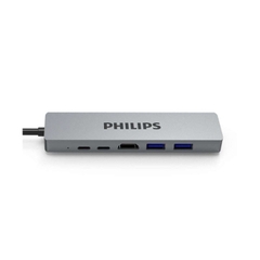 Philips - Hub USB-C 6 In 1 To HDMI + 2USB + PD + RJ45 - SWV6116