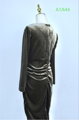 Váy nhung nhún eo