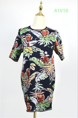 ZARA- Váy hoạ tiết hoa lá