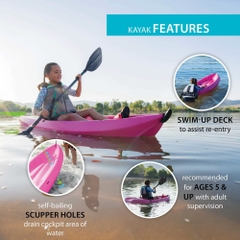 Thuyền Kayaks màu hồng