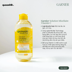 Tẩy trang Garnier Micellar Cleansing Water Vitamin C 400ml
