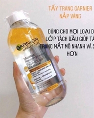 Tẩy trang Garnier vàng nắp trắng