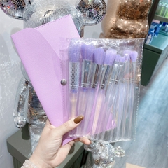Bộ cọ tím 10 cây kèm bao da