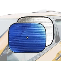 Bộ 2 tấm xốp xe nắng 2 mặt xanh và bạc 36x40cm ( đi kèm chân hít)