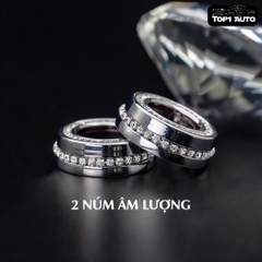 Bộ đính đá full nội thất xe Hyundai Kona, chất liệu đá cao cấp Swarovski, mạ viền crom không han gỉ, sang trọng