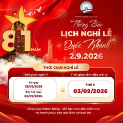 THÔNG BÁO LỊCH NGHỈ LỄ QUỐC KHÁNH 2/9