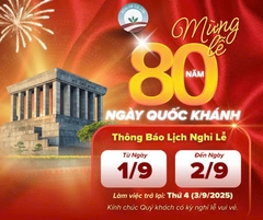 THÔNG BÁO NGHỈ LỄ QUỐC KHÁNH 2/9