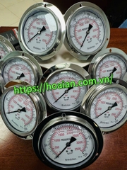 Đồng hồ áp suất Bradoten D100mm 0-16kg/cm2 chân sau ren 3/8″NPT