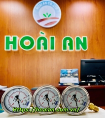 Đồng hồ áp suất 16kg ren 13 mặt đồng hồ 63mm tra dầu