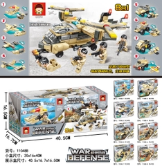 Bộ xếp hình mays bay quân sự mã 11048B (Bán lốc 8 bộ)