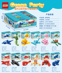 Bộ xếp hình động vật biển 12 mẫu mã 11056B (Bán theo lốc 12 hộp)