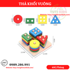 Thả khối vuông (80 bộ/thùng)