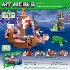 Bộ xếp hình Minecraft 132pcs mã 44128
