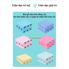 Rút gỗ màu con vật (40 bộ/thùng)