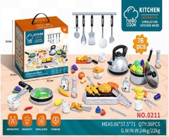 Bộ nấu ăn 76pcs mã 0211(36 bộ/thùng)