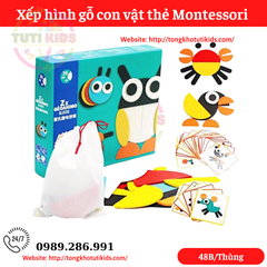 Ghép gỗ hình con vật (48 bộ/thùng)