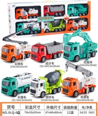 Set 6 xe công trình XLQ-6G(12 bộ/thùng)