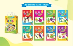 Bộ tô màu cho bé 3-4 tuổi, theo chủ để, bộ 8 cuốn