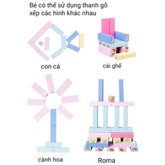 Rút gỗ màu con vật (40 bộ/thùng)