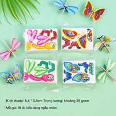 Mô hình 3d con côn trùng (bán theo túi 100 con) (5000 bộ/thùng)