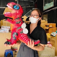 Mô hình khủng long nhựa T-REX bằng cao su mềm 022-7(12 bộ/thùng)