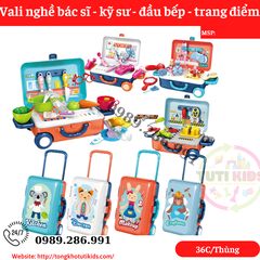 Vali nghề( 4 nghề nấu ăn, kỹ thuật, bác sỹ, trang điểm) 678(36 bộ/thùng)