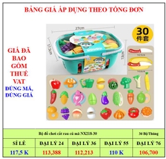 Bộ đồ chơi cắt rau củ mã NX218-30