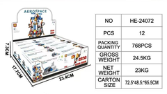 Bộ xếp hình xây dựng vũ trụ 12 mẫu mã HE-24072 (Bán lốc 12 hộp)