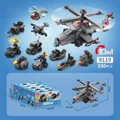 Lego trực thăng 330pcs mã 9119 (Block 10 hộp)