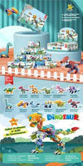 Lego khủng long 12pcs mã SM195B (Block 12 hộp)