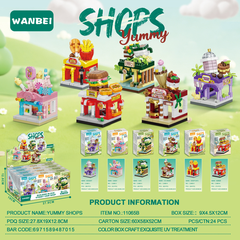 Bộ xếp hình phố ẩm thực mini mã 11065B (bán khay 6 hộp)