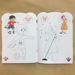 Bộ tô màu hình các con thú , nội dung theo các chủ đề khác nhau, set 8 cuốn