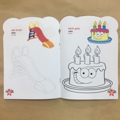 Bộ tô màu hình các con thú , nội dung theo các chủ đề khác nhau, set 8 cuốn