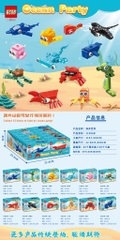 Bộ xếp hình động vật biển 12 mẫu mã 11056B (Bán theo lốc 12 hộp)