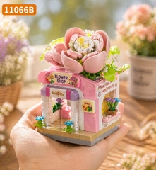 Bộ xếp hình tiệm hoa mini mã 11066B (bán khay 12 hộp)