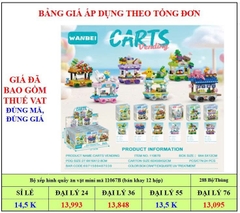 Bộ xếp hình quầy ăn vặt mini mã 11067B (bán khay 12 hộp)