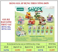 Bộ xếp hình phố ẩm thực mini mã 11065B (bán khay 12 hộp)