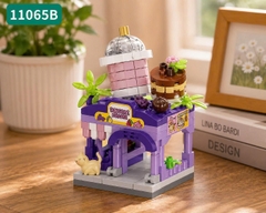Bộ xếp hình phố ẩm thực mini mã 11065B (bán khay 12 hộp)