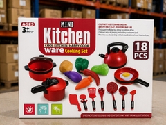 Bộ nấu ăn 18pcs HỒNG mã 5738
