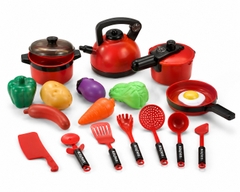Bộ nấu ăn 18pcs HỒNG mã 5738
