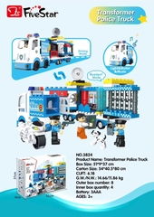 Lego lắp ghép cảnh sát (có đèn nhạc)3824