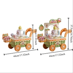 Xe đẩy kẹo kem mã H376A (Hồng & Xanh)(24 bộ/thùng)