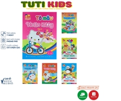 Bộ tô màu bé trai 10 cuốn (Siêu nhân, nhân vật hoạt hình, doremon)