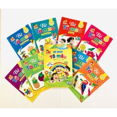Bộ tô màu cho bé 3-4 tuổi, theo chủ để, bộ 8 cuốn