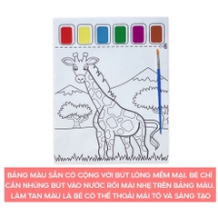Tranh tô màu khô, màu được ép khô trên từng trang giấy ( tệp 6 tờ)