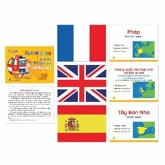 Flash card quốc kỳ các quốc gia trên thế giới - HỘP VÀNG