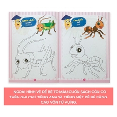 Bộ tô màu cho bé 4-5 tuổi, theo chủ để, bộ 8 cuốn
